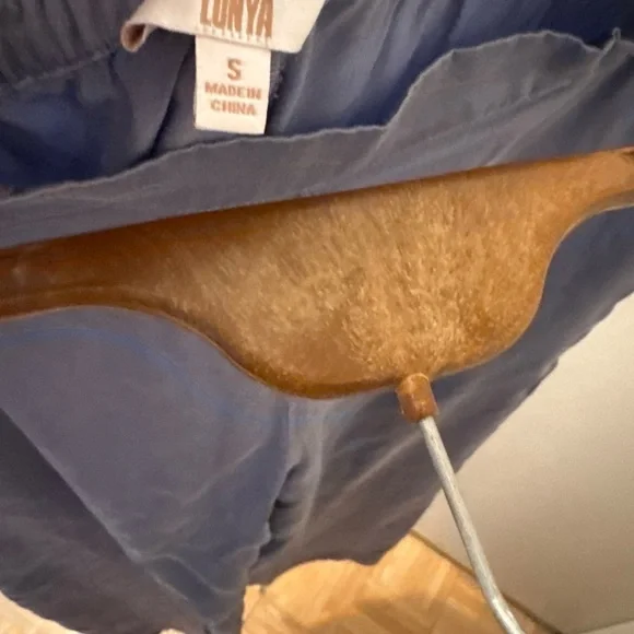 lunya good in bed blue silk pj pants sz s - Picture 6 of 9